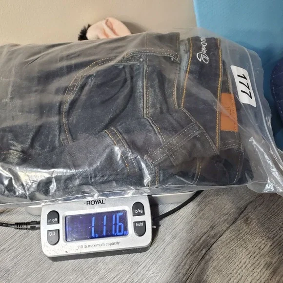 Crysp Denim Jeans Mens 38 Blue Distressed Slim Fit Ripped Stretch Designer Pants - Picture 16 of 16